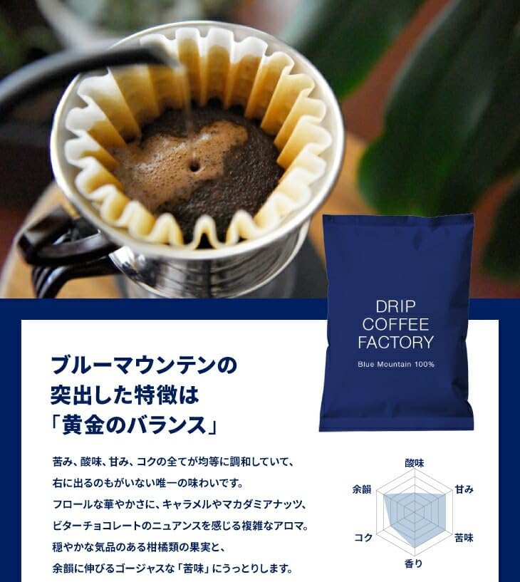 Drip Coffee Factory Blue Mountain 100% Coffee – Medium Grind, 400 g (200 g × 2 Bags)