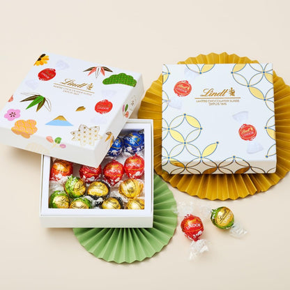 Lindt &amp; Sprüngli Official Lindor Japan Collection Cloisonné Box – 14 Piece Chocolate Gift Set