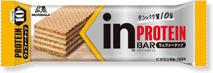 Morinaga In Bar Protein – 4 Types × 8 Bars PSJ Variety Box | Baked Chocolate, Baked Bitter, Wafer Vanilla &amp; Wafer Cafe au Lait | High Protein Snack