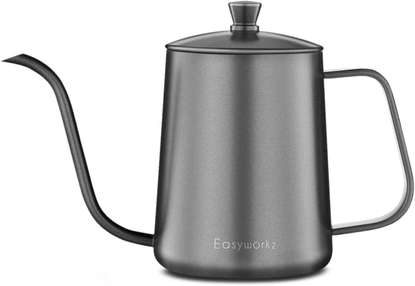 Easyworkz Gooseneck Drip Kettle – Stainless Steel Pour Over Coffee Kettle, Black, 350ml
