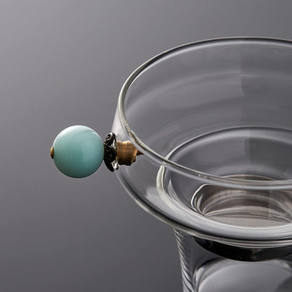 Momoka Chaumi Glass Tea Infuser – Heat-Resistant Tea Strainer (8cm)