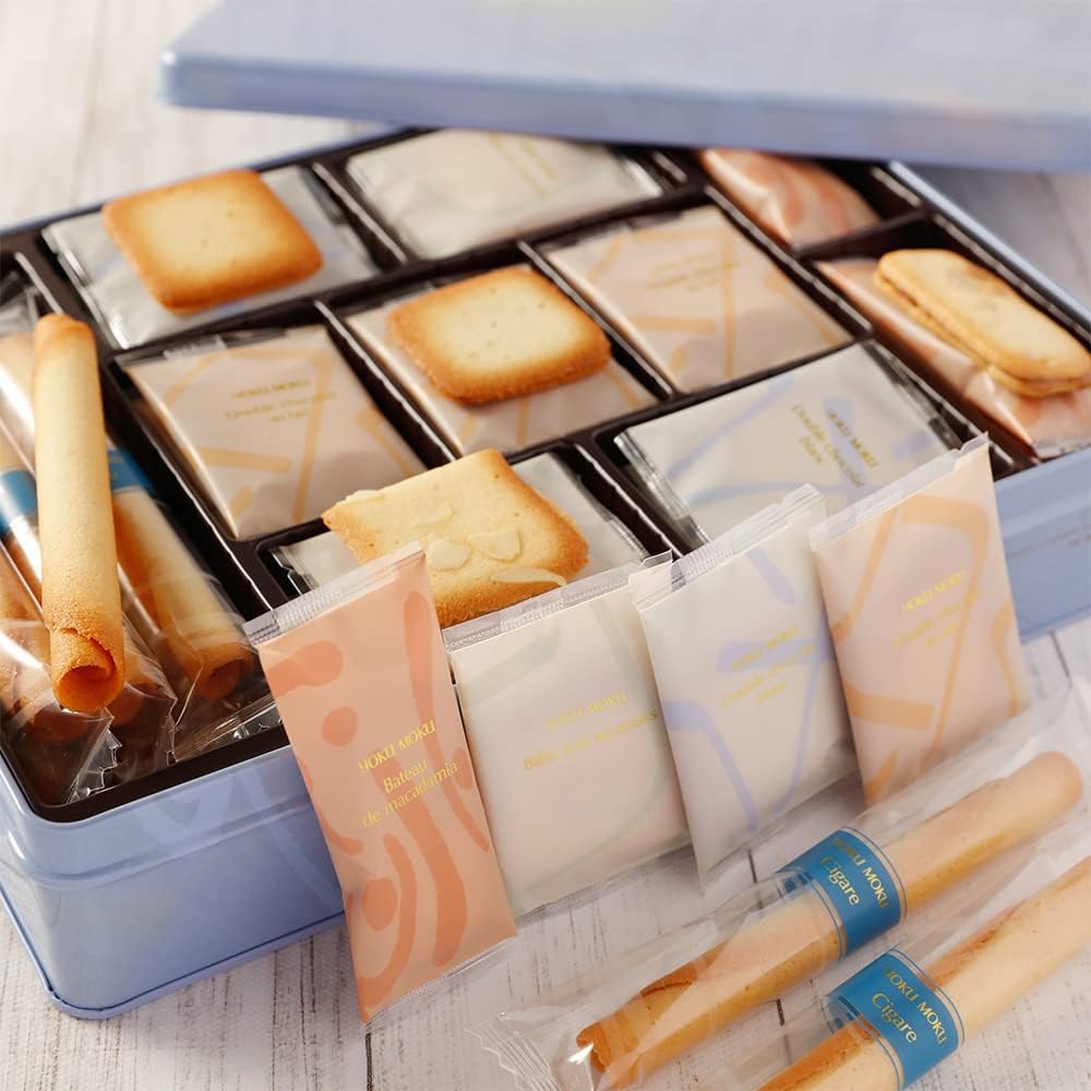 Yoku Moku Sweets Cigare Shaped Cookies | Sandwich Cookies | Individually Wrapped | Cinq Delices | 44 Pieces | Made in Japan