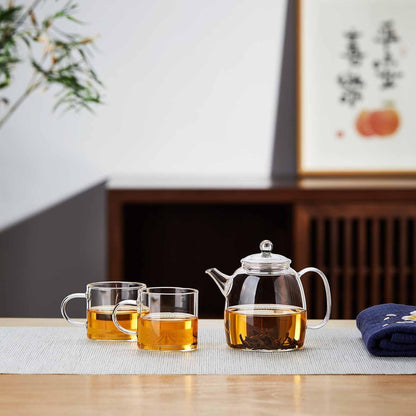Pokaroty Mini Heat-Resistant Glass Teapot – 310ml Compact Single Serve