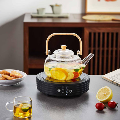 Heat-Resistant Glass Teapot 960ml – Direct Fire Safe Transparent Tea Kettle with Strainer