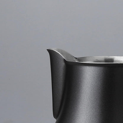 Easyworkz Stainless Steel Milk Pitcher – Latte Art Coffee Frothing Jug, Black, 450ml