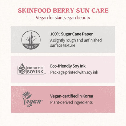 SKINFOOD Berry Glow Sunscreen SPF50+ PA++++ – Tone-Up UV Protection &amp; Hydrating Sunscreen (50ml)