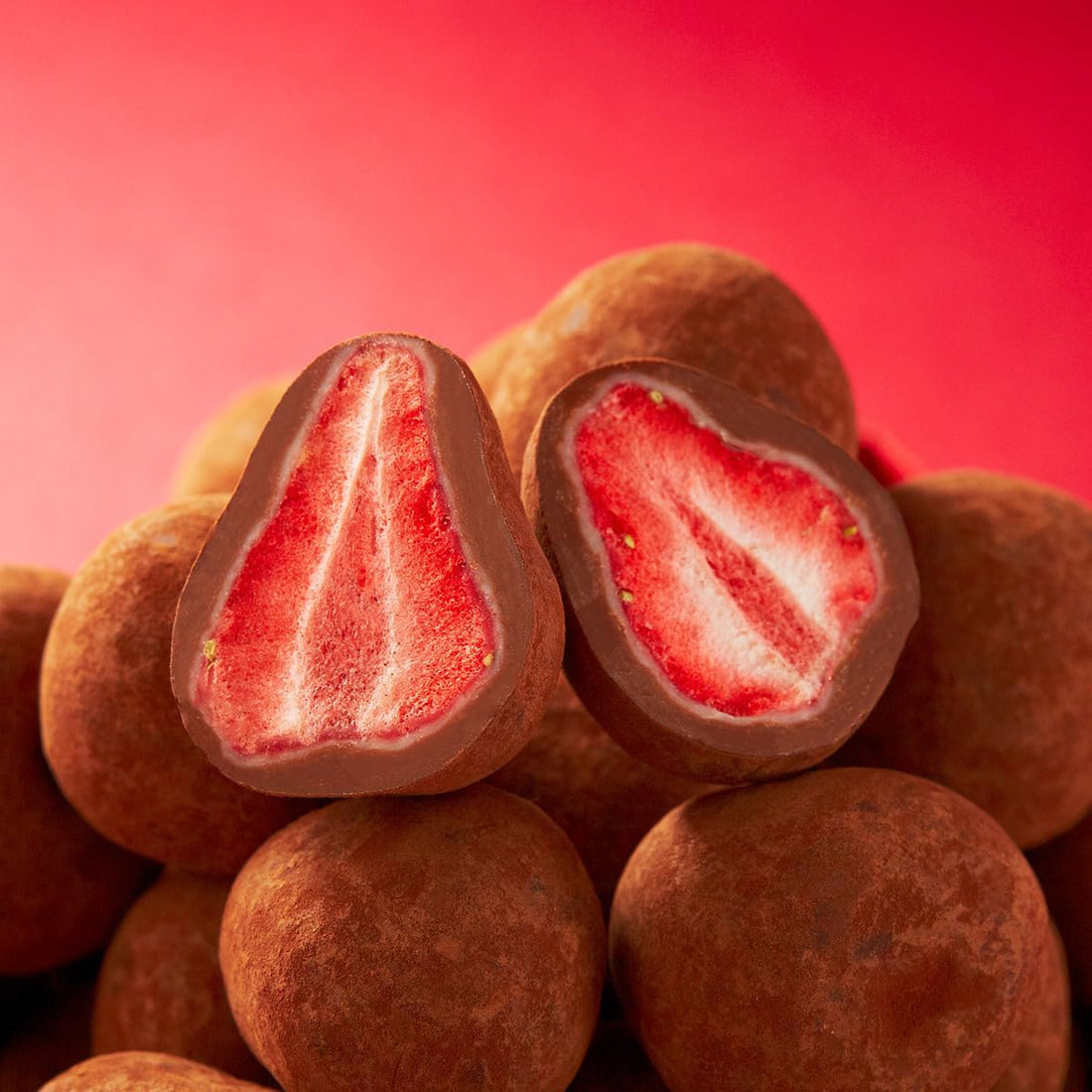 Kobe Franz Kobe Strawberry Truffle Cacao Sweets | Whole Strawberry Inside Each Piece | Made in Japan