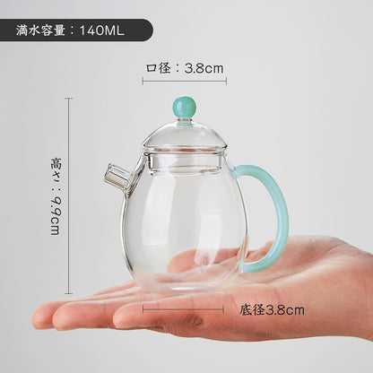 Mini Heat-Resistant Glass Egg Teapot – 140ml Single Serve
