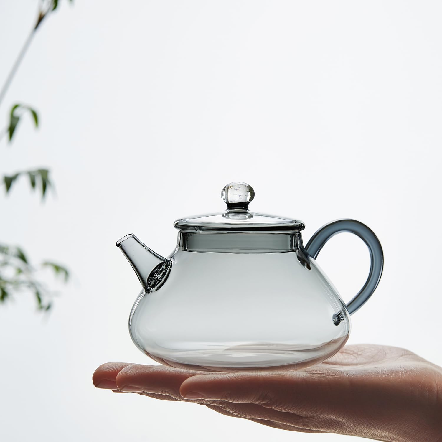 Mini Heat-Resistant Glass Teapot 360ml – Handmade Direct Fire Tea Pot for One