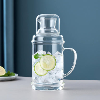 Heat-Resistant Glass Water Pitcher – 2000ml Retro Style Large Capacity Carafe