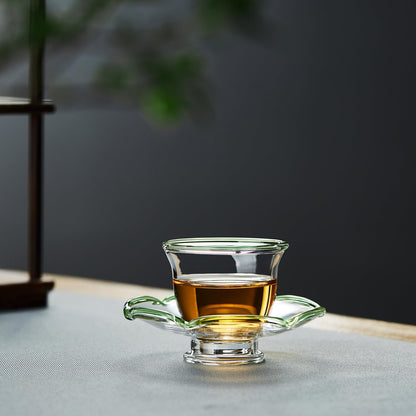 Heat-Resistant Glass Cup &amp; Saucer Set – 50ml Mini Tea &amp; Espresso Cup