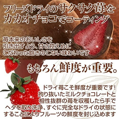 Kobe Franz Kobe Strawberry Truffle Cacao Sweets | Whole Strawberry Inside Each Piece | Made in Japan