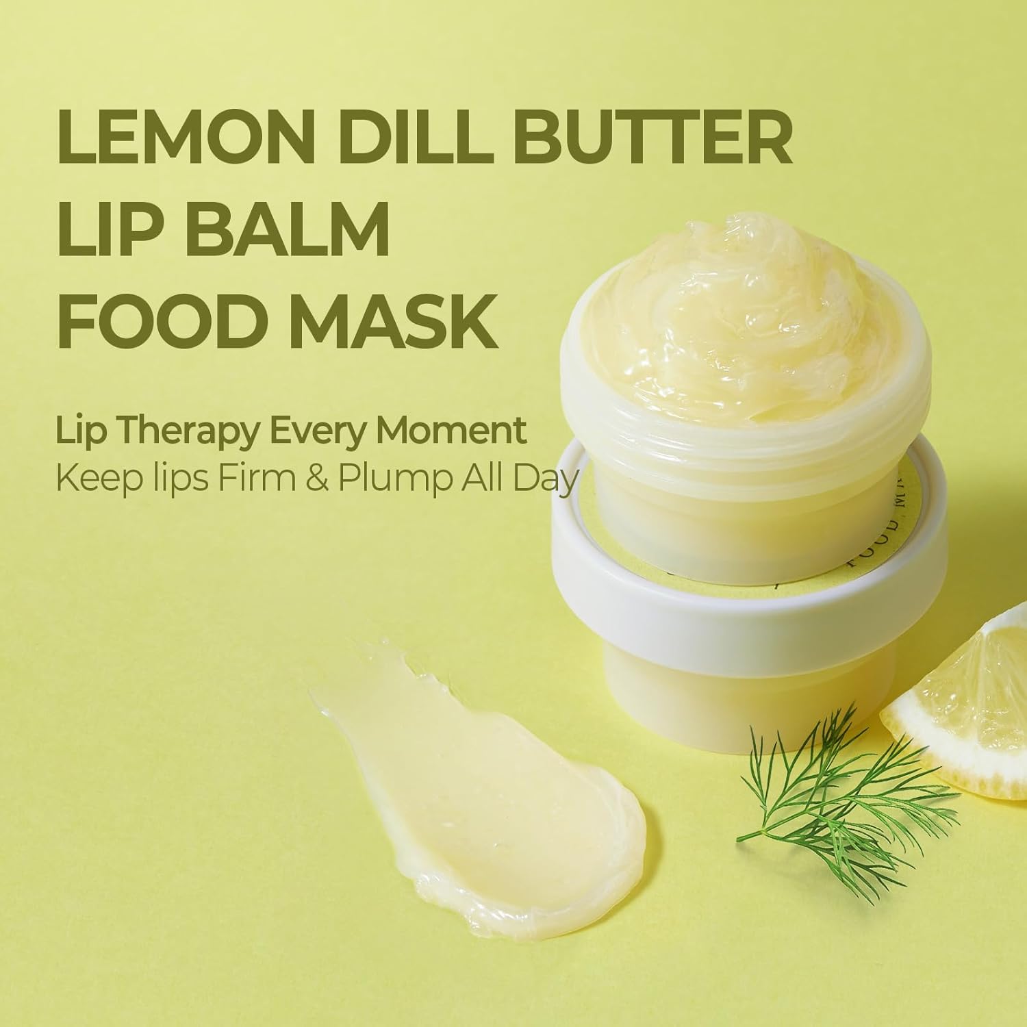 SKINFOOD Lemon Dill Butter Food Mask Lip Balm – Moisturizing Lip Care Treatment (21ml)
