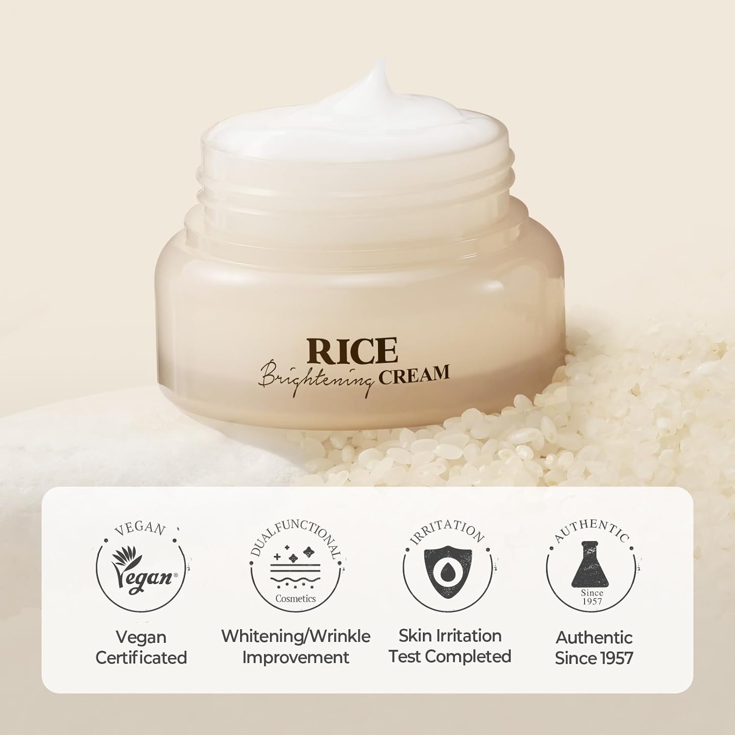 SKINFOOD Rice Brightening Cream – Hydrating &amp; Radiance-Boosting Korean Skincare Cream