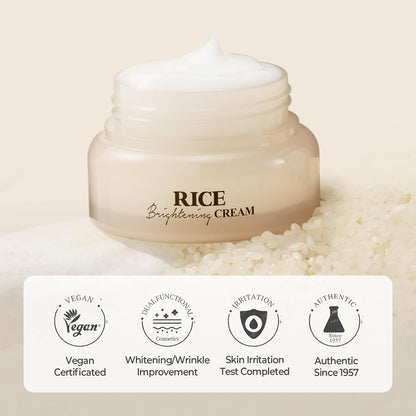 SKINFOOD Rice Brightening Cream – Hydrating &amp; Radiance-Boosting Korean Skincare Cream