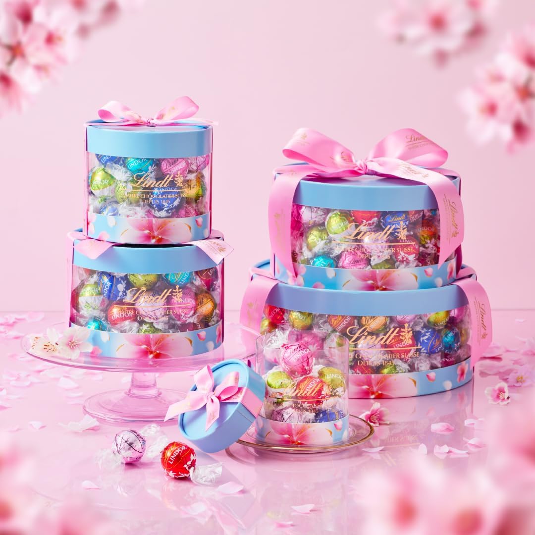 Lindt Lindor Blue Spring Seasonal Gift Box – 20 Premium Chocolates with Shopping &amp; Carry Bag (L2)