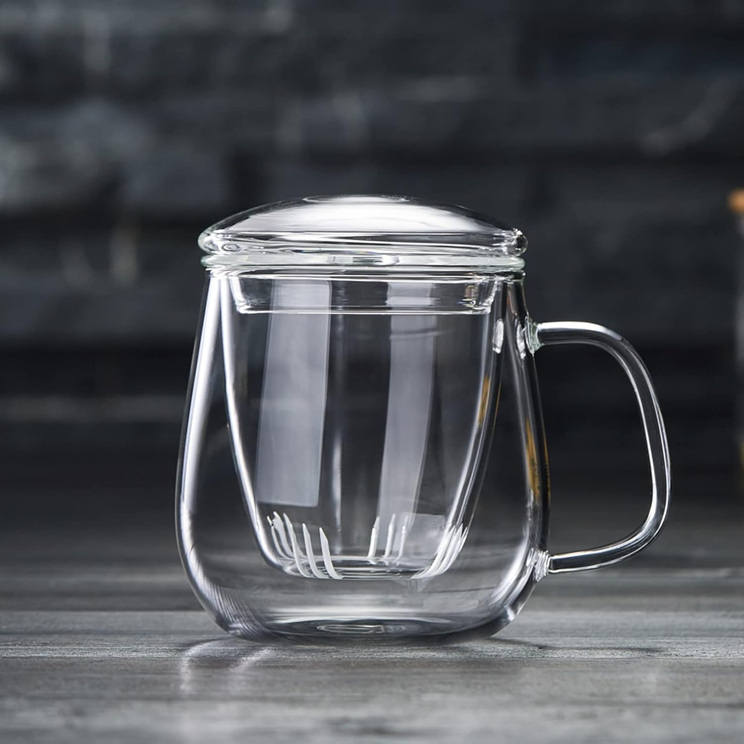 Pocarati Glass Tea Infuser Mug – 520ml Heat-Resistant Cup with Lid