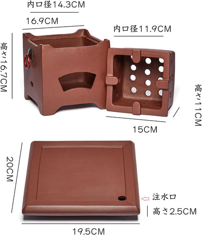 Pocaloti Purple Clay Tea Furnace – Traditional Charcoal Tea Brewing Stove