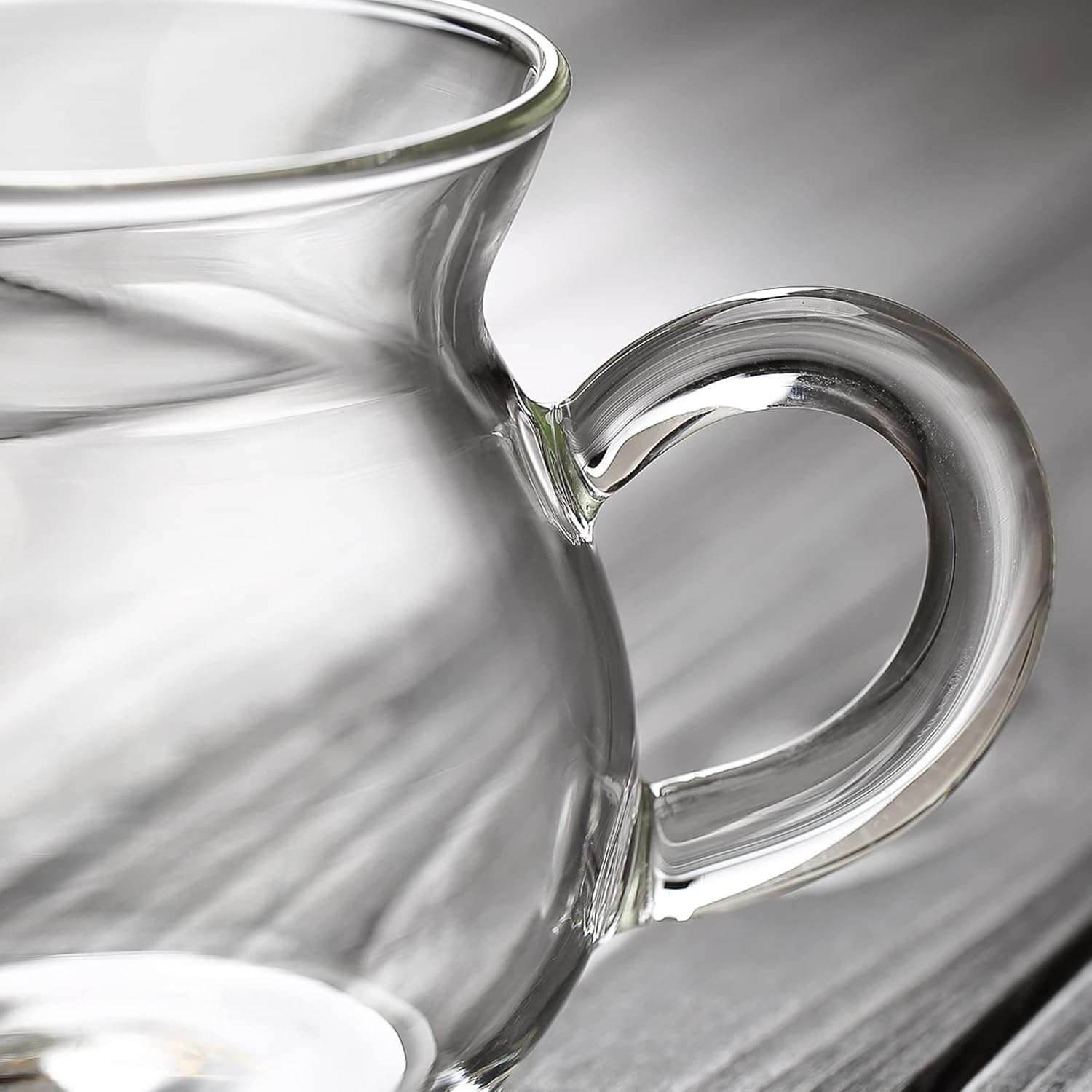 Pokaroty Heat-Resistant Glass Pitcher Cup – Borosilicate Katakuchi Tea Server