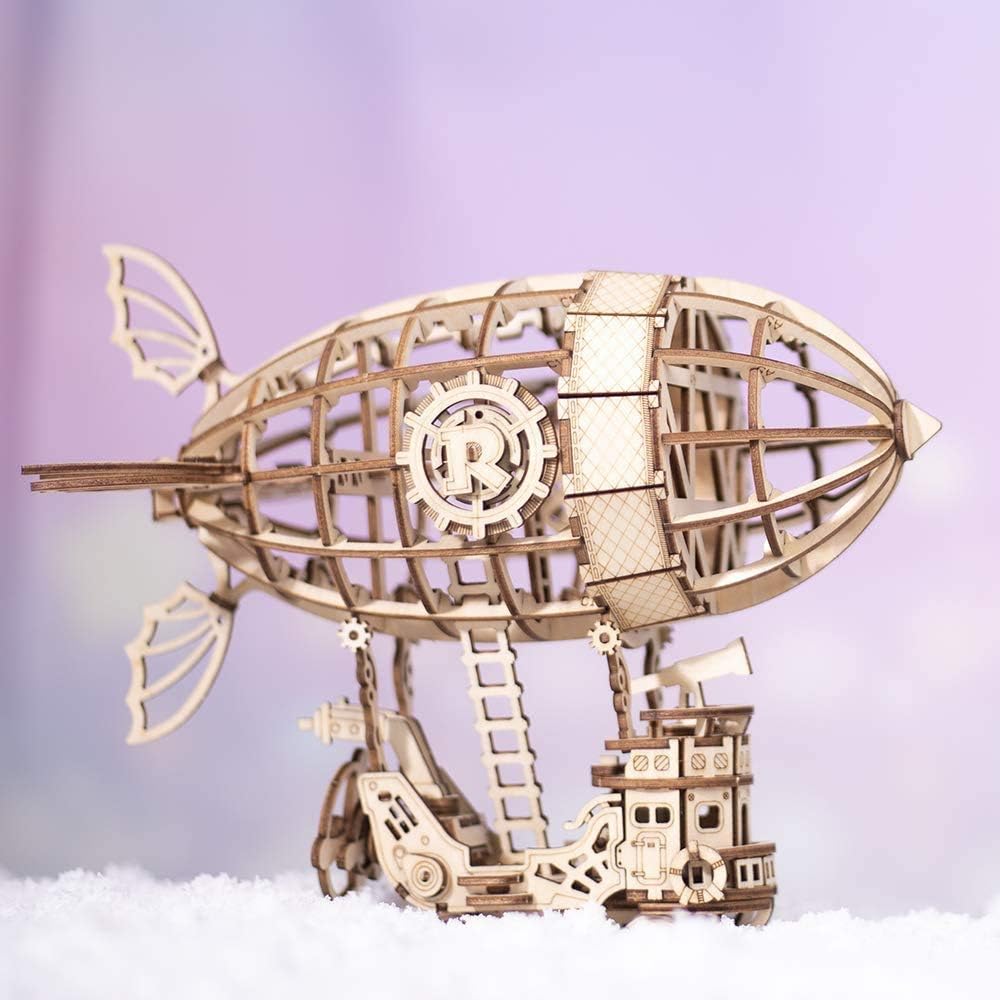 ROKR 3D Wooden Puzzle Miniature Kit | DIY Mechanical Model Assembly Craft Gift