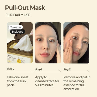 SKINFOOD Yuzu C Vita Daily Mask – Brightening &amp; Hydrating Korean Sheet Mask Pack