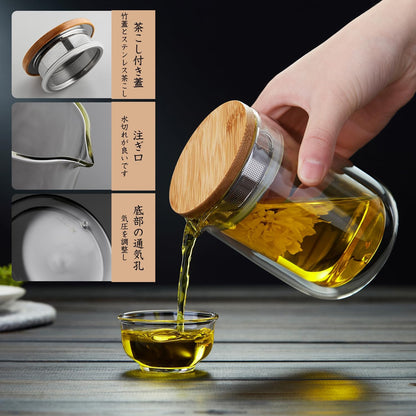 Double-Walled Heat-Resistant Glass Coffee Server – 300ml Insulated Carafe