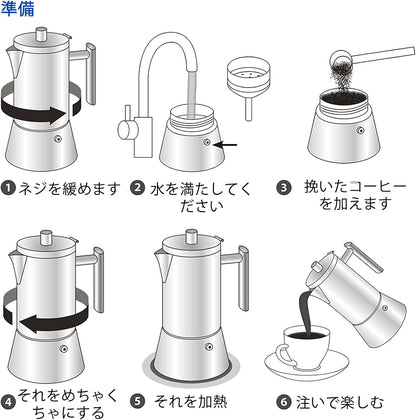 Easyworkz Pedro 4-Cup Stainless Steel Moka Pot – Italian Espresso Maker, Induction Compatible, 200ml