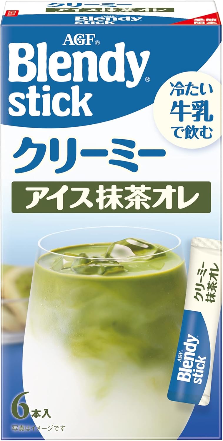 AGF Blendy Stick Creamy Ice Matcha Au Lait 6 Sticks | Made in Japan