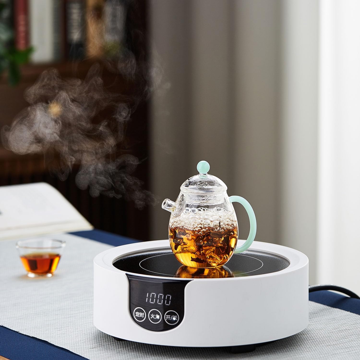 Mini Heat-Resistant Glass Egg Teapot – 140ml Single Serve