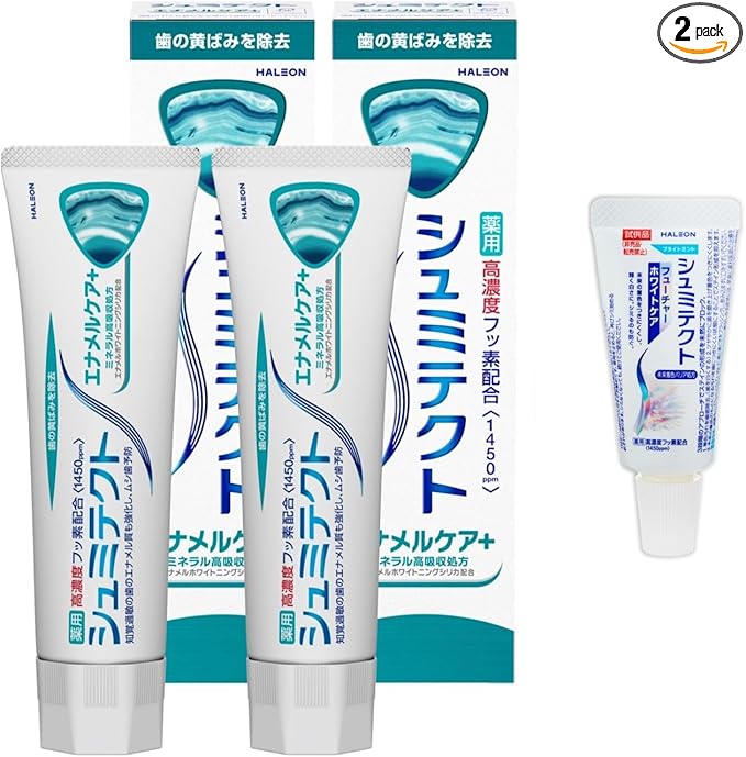 Shumitect Enamel Care + (Quasi-Drug) Toothpaste, Hypersensitivity Care, High Concentration Fluorine Formulated (1450 ppm), 2 Bottles