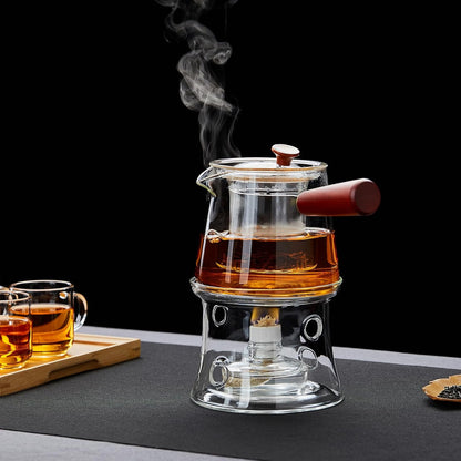 Pocarati Teapot Warmer with Alcohol Lamp – Heat-Resistant Glass Beverage Warmer