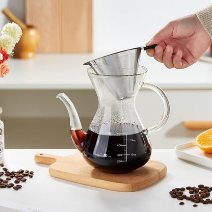 Pocarati Double Mesh Coffee Dripper – Reusable Stainless Steel Paperless Filter