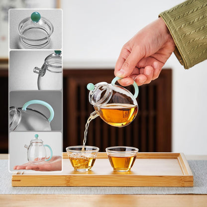 Mini Heat-Resistant Glass Egg Teapot – 140ml Single Serve