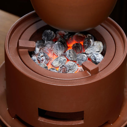 Pocalotea Purple Clay Tea Furnace – Round Mouth Charcoal Tea Brewing Stove