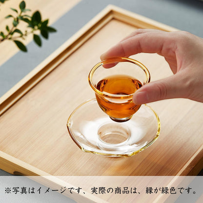 Heat-Resistant Glass Cup &amp; Saucer Set – 50ml Mini Tea &amp; Espresso Cup