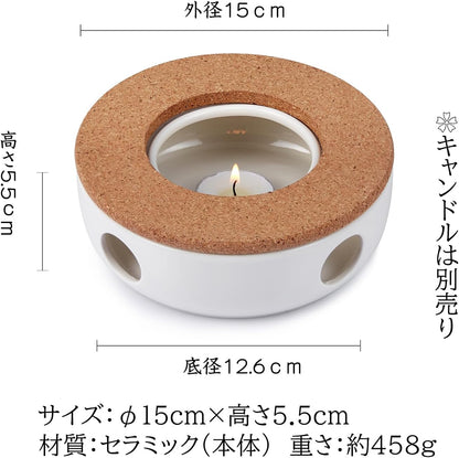 Pocarati Ceramic Teapot Warmer – Candle-Powered Tea &amp; Coffee Heater