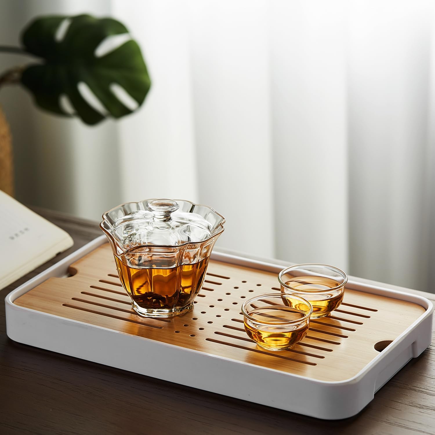 Mini Heat-Resistant Glass Teapot 190ml – Single-Serve Teapot with Integrated Lid &amp; Tea Infuser