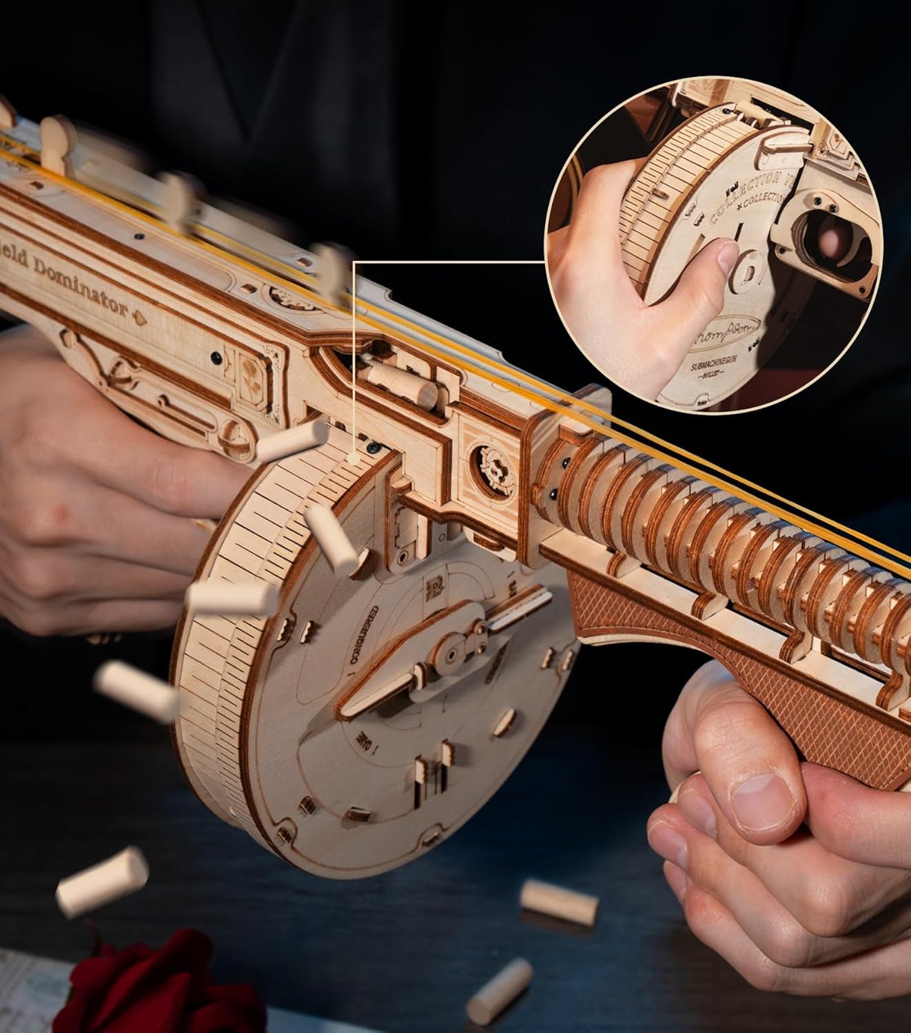 ROKR 3D Wooden Puzzle Model Kit | DIY Assembly Craft Toy for Adults