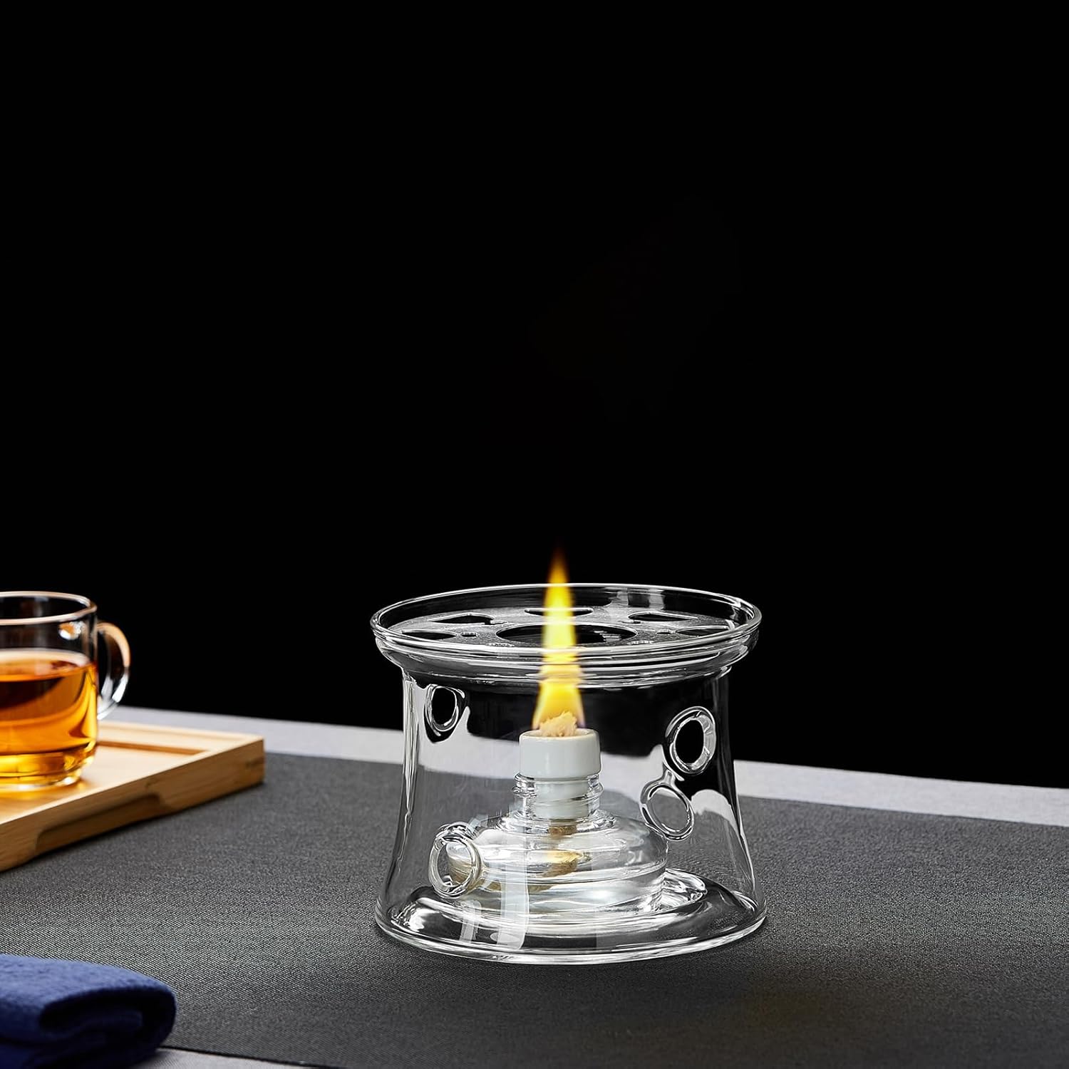 Pocarati Teapot Warmer with Alcohol Lamp – Heat-Resistant Glass Beverage Warmer