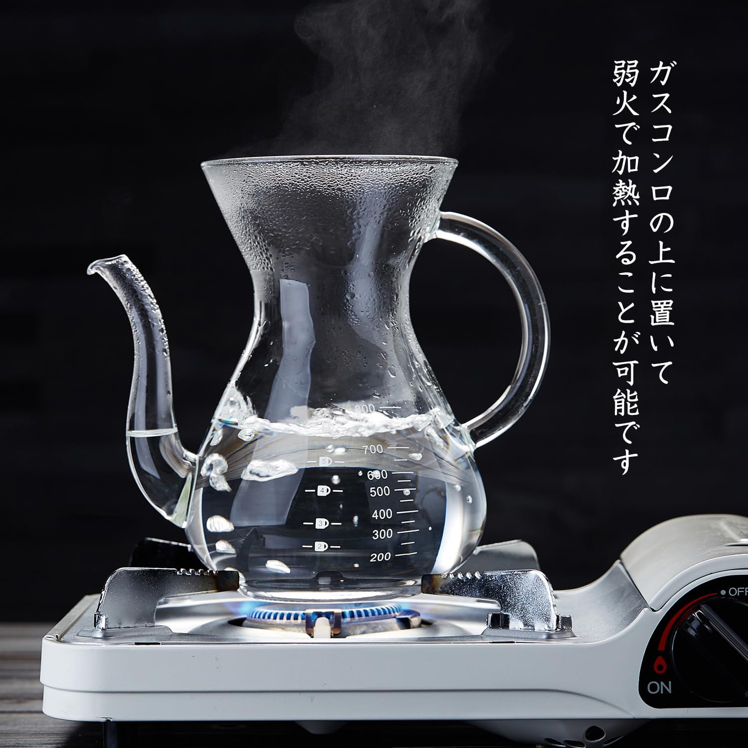 Pokaloti Coffee Server – 1000ml Heat-Resistant Glass Drip Coffee Maker with Stainless Steel Filter