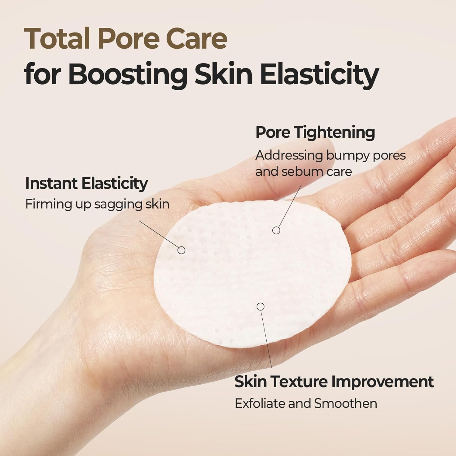 SKINFOOD Acorn Pore Peptide Toner Pads – Pore Care &amp; Hydrating Korean Skincare Pads (250g, 60 Sheets)
