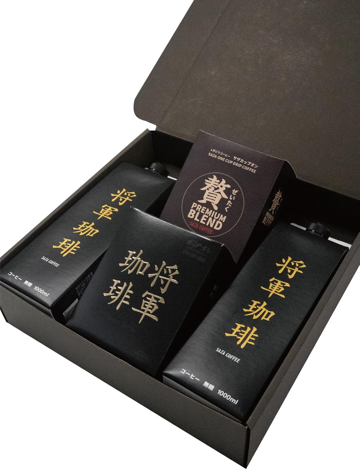 Supreme Shogun Assortment by Sazaki Coffee – Luxury Blend Drip Coffee &amp; Unsweetened Iced Coffee Set | Deep Roasted Japanese Coffee with 2 Cold Brew Bottles
