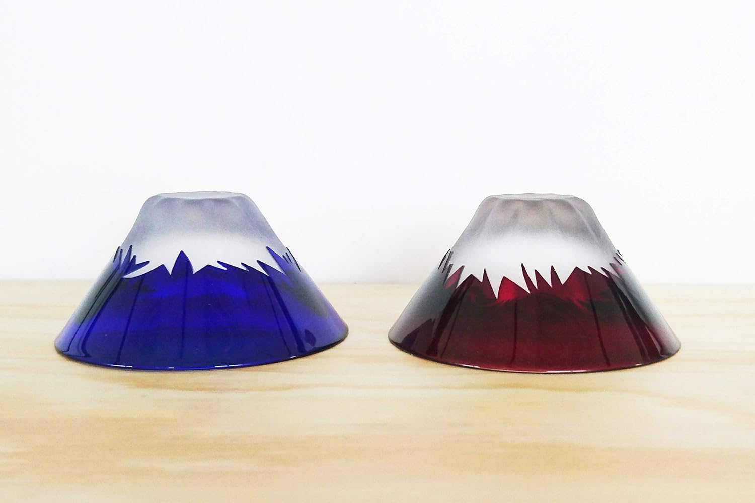 Tajima Glass Cups Blue and Red Pair 55ml [Japan&