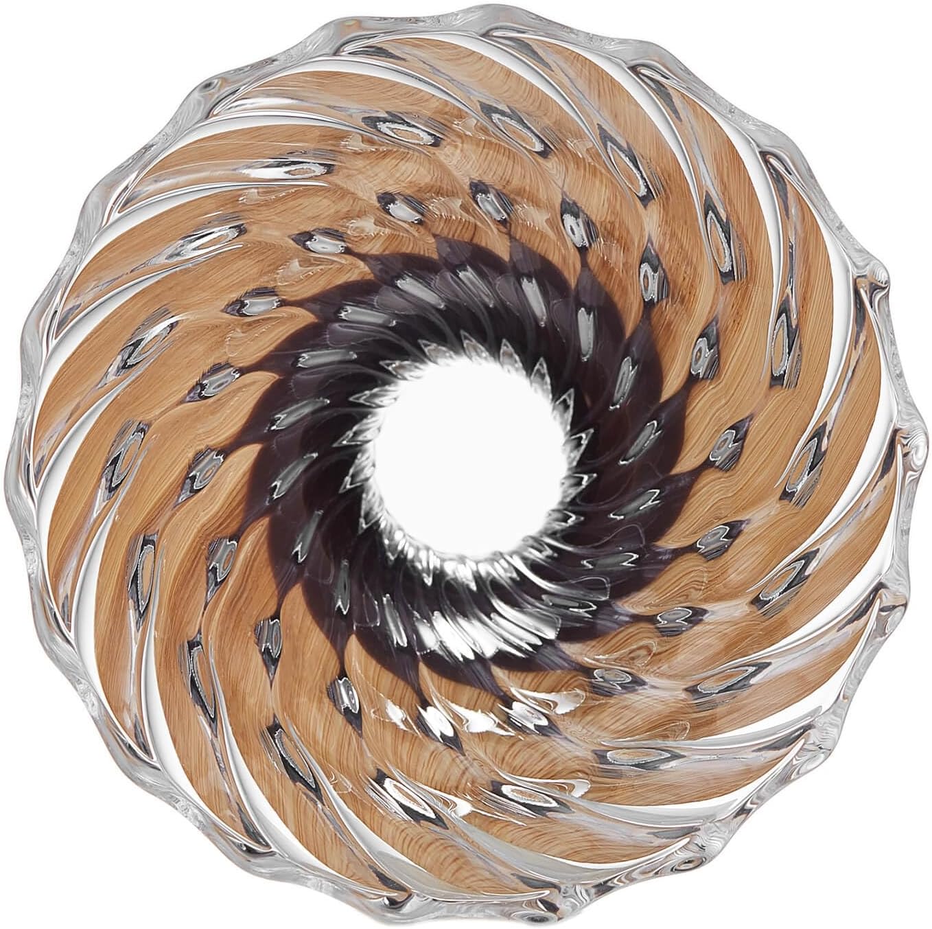 Heat-Resistant Glass Coffee Dripper – High-Clarity Tornado Pour Over Brewer with Bamboo Base
