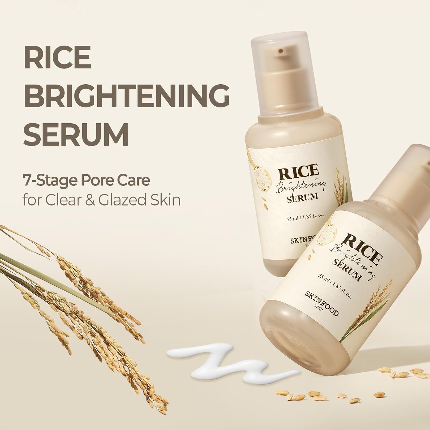 SKINFOOD Rice Brightening Serum – Hydrating &amp; Radiance-Boosting Korean Skincare Essence