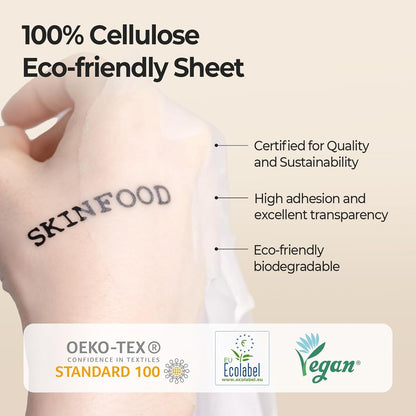 SKINFOOD Yuzu C Vita Daily Mask – Brightening &amp; Hydrating Korean Sheet Mask Pack