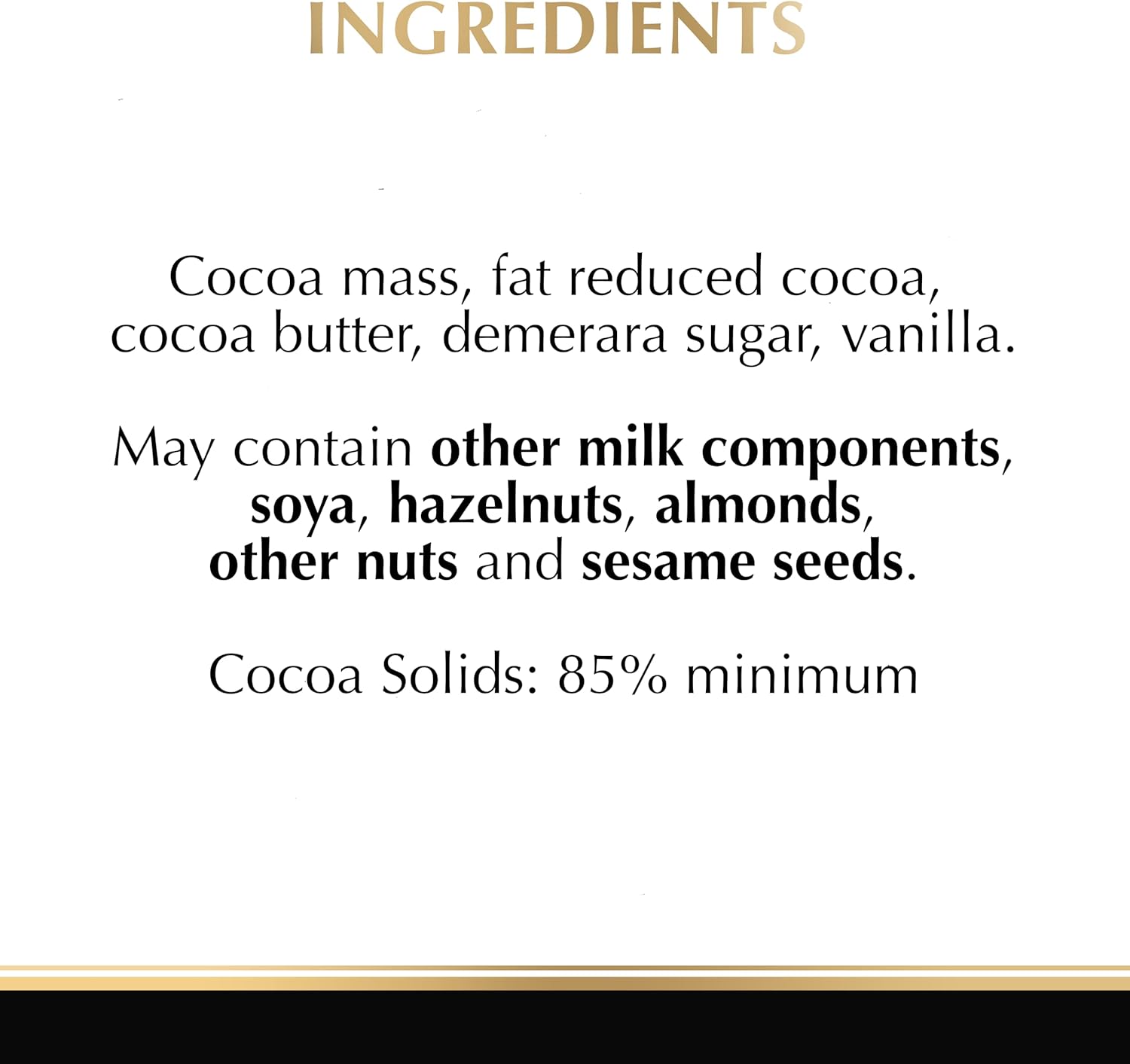 Lindt &amp; Sprüngli Lindt Excellence 85% Cacao Dark Chocolate Bar – 100g