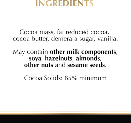 Lindt &amp; Sprüngli Lindt Excellence 85% Cacao Dark Chocolate Bar – 100g
