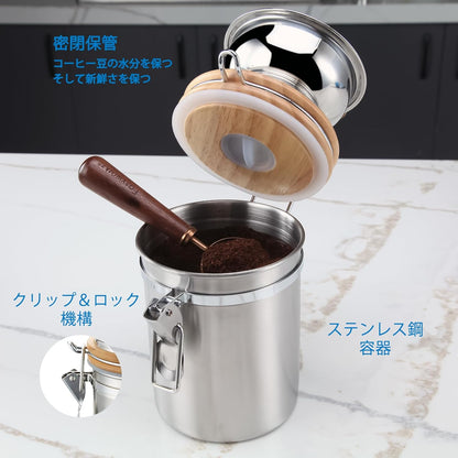 Easyworkz Manual Coffee Grinder with Airtight Canister – Adjustable Stainless Steel Burr Coffee Bean Grinder