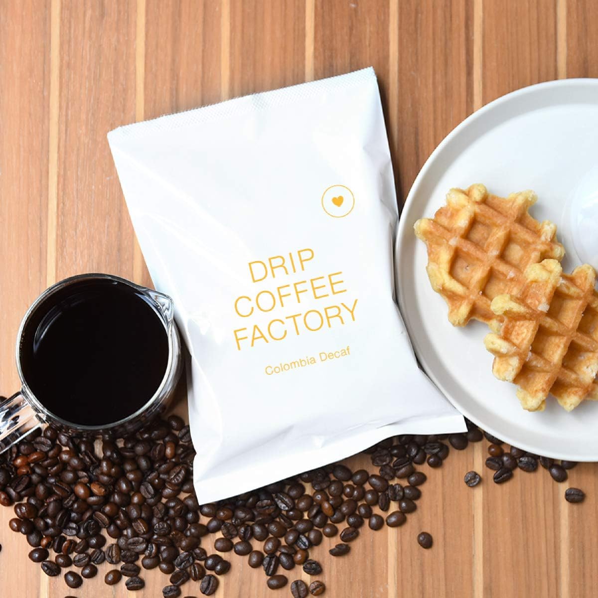 Drip Coffee Factory Colombia Decaf Coffee Powder – Medium Grind, 400 g (200 g × 2 Bags)